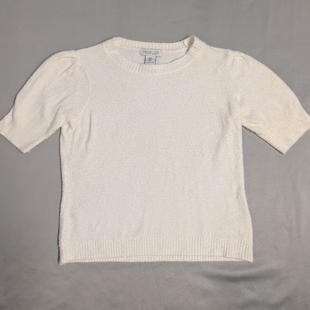 Rachel Zoe Soft Plush Short Sleeve Knit Top Size Medium
